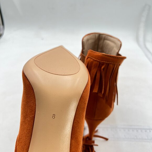 YDN Women Stiletto High Heel Tassels Ankle Boots Pointed Toe Elastic ,Suede Boot - Picture 5 of 8